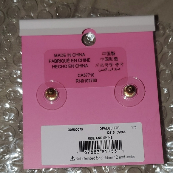 kate spade New York Rise & Shine Glitter Stud Earrings - Picture 5 of 5